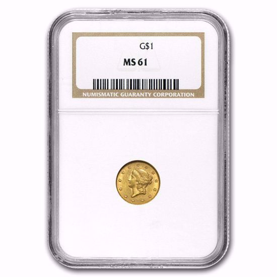 Picture of $1 Liberty Head Gold Type 1 (1849-1854) PCGS/NGC MS61 (Random Year)