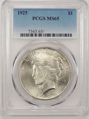 Picture of Peace Dollars PCGS MS65