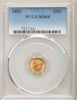 Picture of $1 Liberty Head Gold Type 1 (1849-1854) PCGS/NGC MS64 (Random Year)