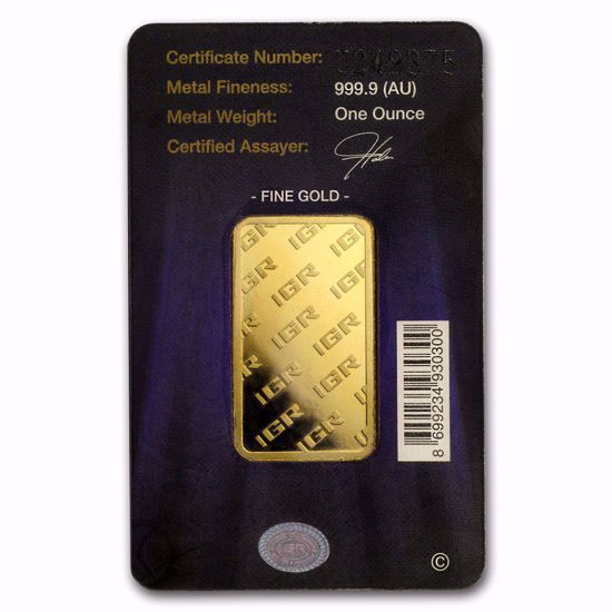 Picture of 1 oz Gold Bar (Secondary Market)
