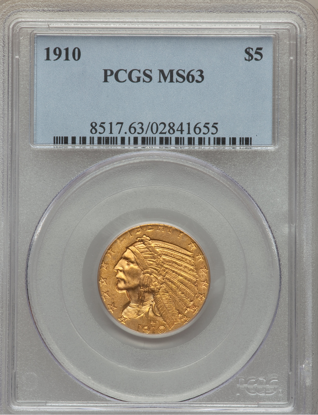 Picture of $5 Indian Gold (1908-1929) PCGS/NGC MS63 (Random Year)