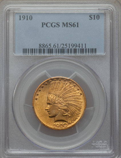 Picture of $10 Indian Gold (1907-1933) PCGS/NGC MS61 (Random Year)