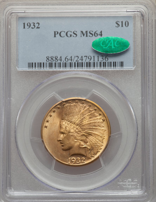 Picture of $10 Indian Gold (1907-1933) PCGS/NGC MS64 CAC (Random Year)