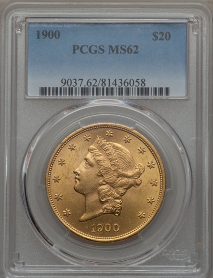 Picture of $20 Liberty Gold MS62 PCGS/NGC