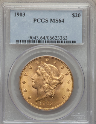 Picture of $20 Liberty Gold PCGS/NGC MS64 (Random Year)