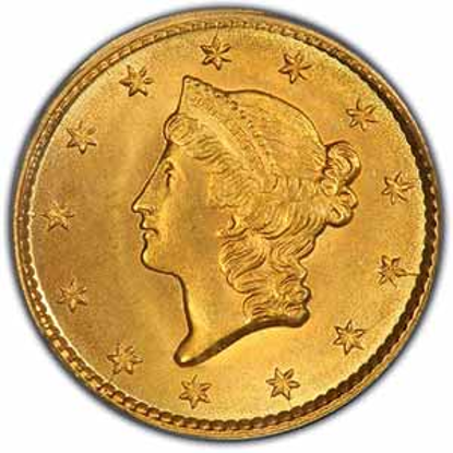 Picture of $1 Gold Liberty Head Type 1 BU (1849-1854) (Random Year)