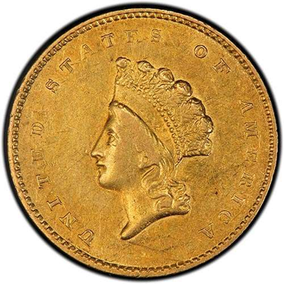 Picture of $1 Indian Gold Head Type 2 XF (1854-1856) (Random Year)