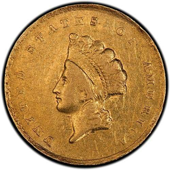 Picture of $1 Gold  Indian Head Type 2 VF (1854-1856) (Random Year)