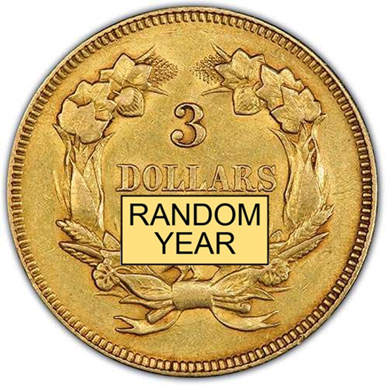 Picture of $3 Gold Princess XF (1854-1889) (Random Year)