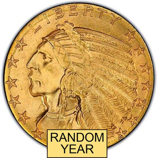 Picture of $5 Gold Indian BU (1908-1929) (Random Year)