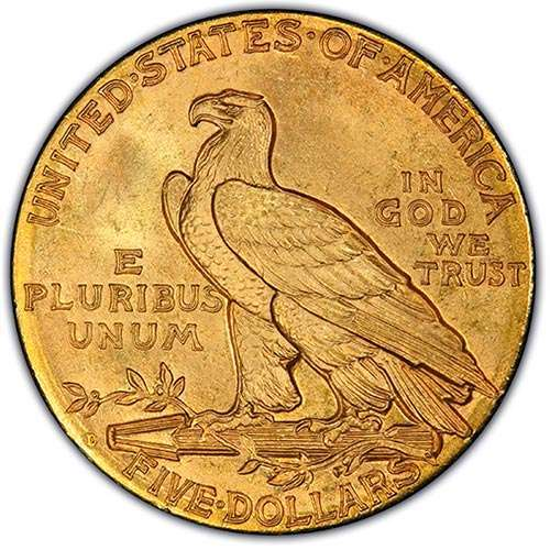 Picture of $5 Gold Indian BU (1908-1929) (Random Year)