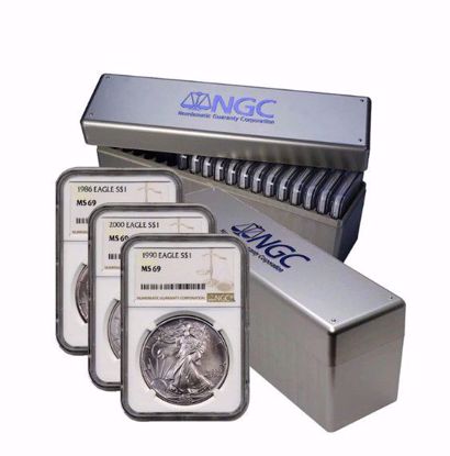 Picture of COMPLETE 1986-2021 36 Coin American Silver Eagle Set MS69 NGC