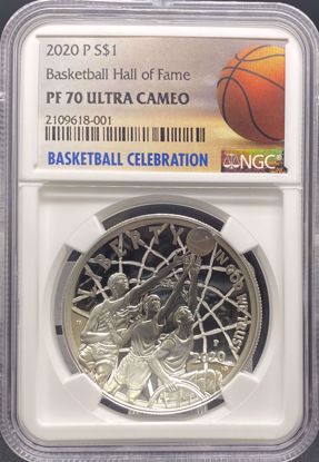 Picture of 2020 S$1 Basketball Hall of Fame PF70UCAM NGC