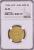 Picture of 1798 $5 Capped Bust Small 8, 13 Star Reverse AU55 NGC
