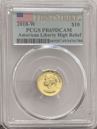 Picture of 2018-W G$10 American Liberty High Relief PR69DCAM PCGS
