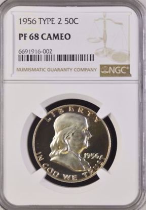 Picture of 1956 T2 Franklin Half Dollar PF68CAM NGC