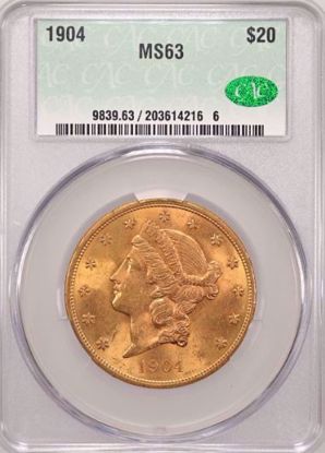 Picture of 1904 $20 Liberty MS63 CACG