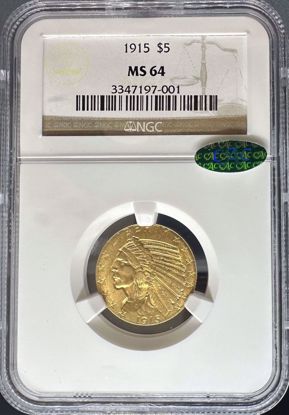 Picture of 1915 $5 Liberty MS64 NGC CAC