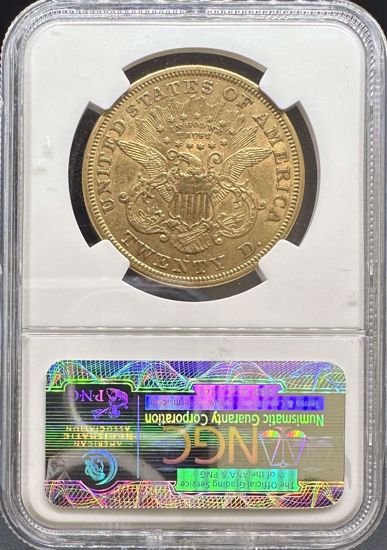 Picture of 1871-S $20 Liberty AU50 NGC