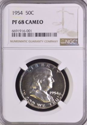 Picture of 1954 Franklin Half Dollar PF68CAM NGC