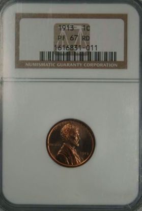 Picture of 1913 Lincoln Cent Matte PF67RD NGC