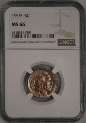 Picture of 1919 Buffalo Nickel MS66 NGC